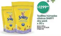 Supermercados Buenos Días Sniffy toallitas húmedas clásicas oferta