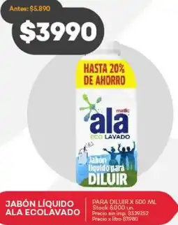 Supermercados Tadicor Jabón líquido ala ecolavado oferta