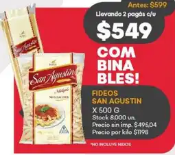 Supermercados Tadicor Fideos san agustin oferta