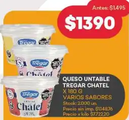 Supermercados Tadicor Queso untable tregar chatel oferta