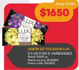 Supermercados Tadicor Lux jabón de tocador oferta