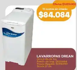 Supermercados Tadicor Drean lavarropas gold blue 8.6 oferta