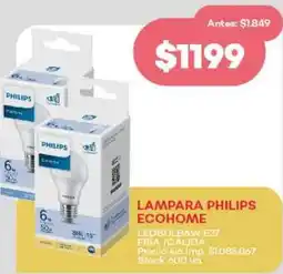 Supermercados Tadicor Lampara philips ecohome oferta