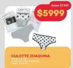 Supermercados Tadicor Culotte joaquina oferta