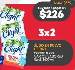 Supermercados Tadicor Jugo en polvo clight sobre oferta