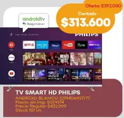 Supermercados Tadicor Philips tv smart hd oferta