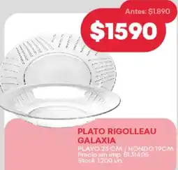 Supermercados Tadicor Plato rigolleau galaxia oferta