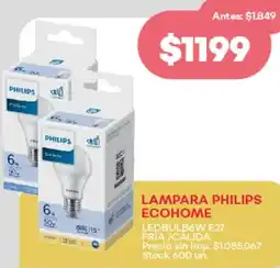 Supermercados Tadicor Philips lampara ecohome oferta