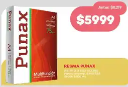 Supermercados Tadicor Punax resma oferta