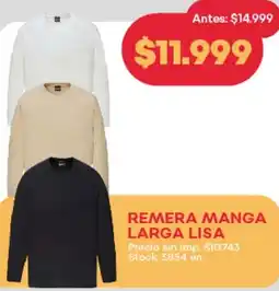 Supermercados Tadicor Remera manga larga lisa oferta