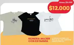 Supermercados Tadicor Remera mujer con estampa oferta