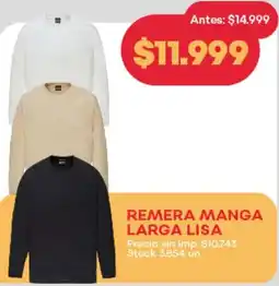 Supermercados Tadicor Remera manga larga lisa oferta