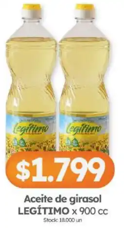 Cordiez Legítimo aceite de girasol oferta