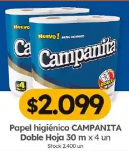 Cordiez Campanita papel higiénico papel higiénico campanita doble hoja oferta