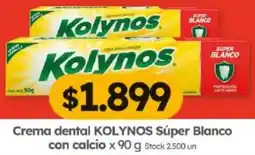 Cordiez Kolynos crema dental súper blanco con calcio oferta