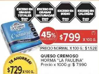 Carrefour Market La paulina queso cremoso oferta