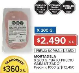 Carrefour Market Bajo precio garantizado mortadela oferta