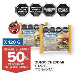 Carrefour Market Tonadit queso cheddar oferta