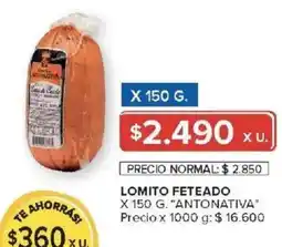 Carrefour Market Antonativa lomito feteado oferta