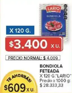 Carrefour Market Lario bondiola feteada oferta