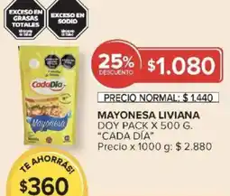 Carrefour Market Cada día mayonesa liviana doy pack oferta