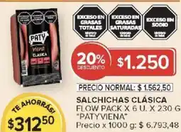 Carrefour Market Patyviena salchichas clásica flow pack oferta