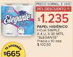 Carrefour Market Elegante papel higiénico hoja simple oferta