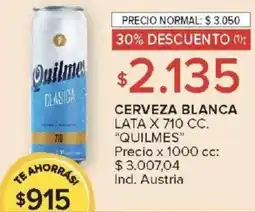 Carrefour Market Quilmes cerveza blanca lata oferta