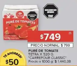 Carrefour Market Carrefour classic puré de tomates oferta