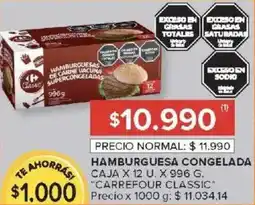 Carrefour Market Carrefour classic hamburguesa congelada oferta