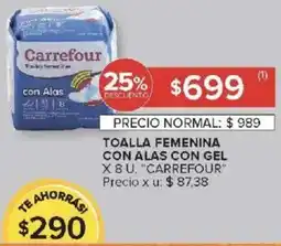 Carrefour Market Carrefour toalla femenina con alas con gel oferta