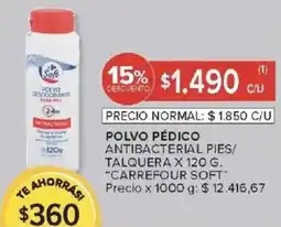 Carrefour Market Carrefour soft polvo pédico antibacterial pies/ talquera oferta