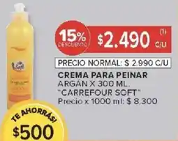 Carrefour Market Carrefour soft crema para peinar argán oferta