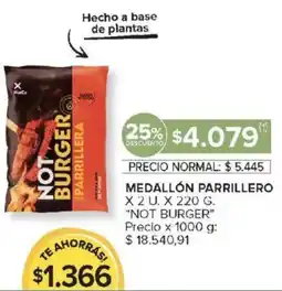 Carrefour Market Not burger medallón parrillero oferta