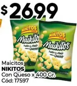 Diarco Nikitos maicitos con queso oferta