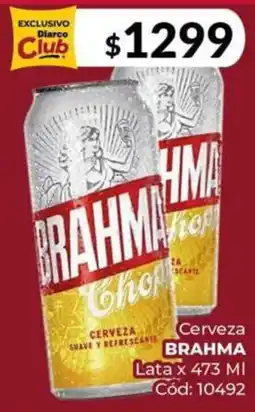 Diarco Brahma cerveza lata oferta