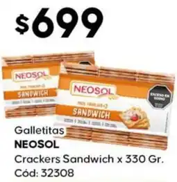 Diarco Neosol galletitas crackers sandwich oferta