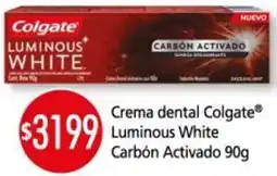 Supermercados Caracol Colgate crema dental luminous white carbón activado oferta