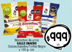 Supermercados Caracol Gallo snacks bizcochos de arroz oferta