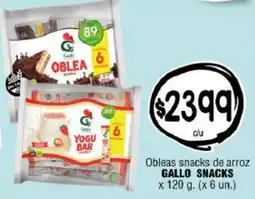 Supermercados Caracol Gallo snacks obleas snacks de arroz oferta