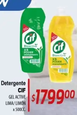 Supermercados Caracol Cif detergente gel active lima/limón oferta