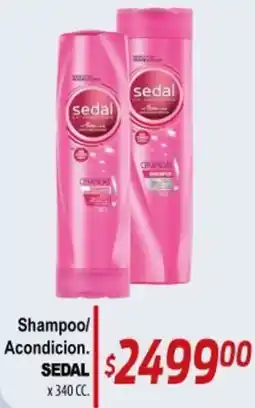 Supermercados Caracol Sedal shampoo/ acondicion oferta