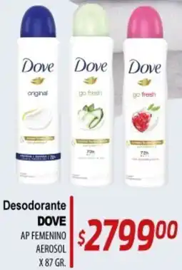 Supermercados Caracol Dove desodorante ap femenino aerosol oferta