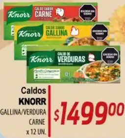 Supermercados Caracol Knorr caldos gallina/verdura carne oferta