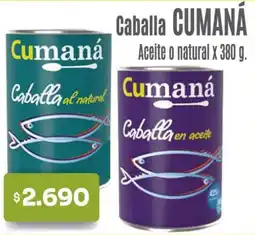 Beltrán Supermercados Cumana caballa aceite o natural oferta