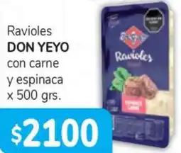 Beltrán Supermercados Don yeyo ravioles con carne y espinaca oferta