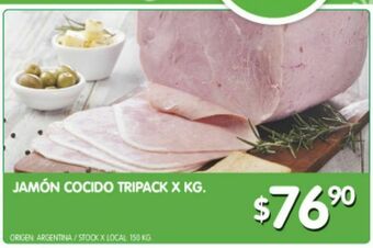 Jumbo Jamón cocido tripack x 100g oferta