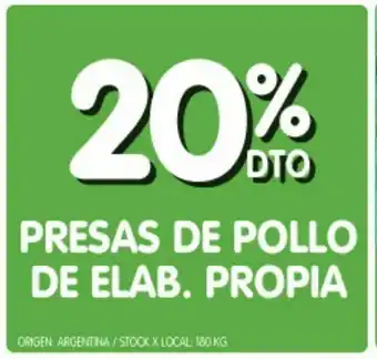 Jumbo Presas de pollo x kg -20% oferta