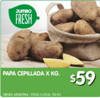 Jumbo Papa cepillada x kg oferta