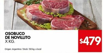 Disco Osobuco de novillito x kg oferta